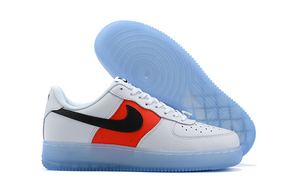 Women's Air Force 1 Low Top White/Orange Shoes 058